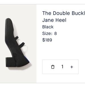 Rothy's Double Buckle Jane Heel in Black